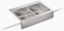 35-3/4 in. Drop-in Stainless Steel Double Bowl Kitchen Sink