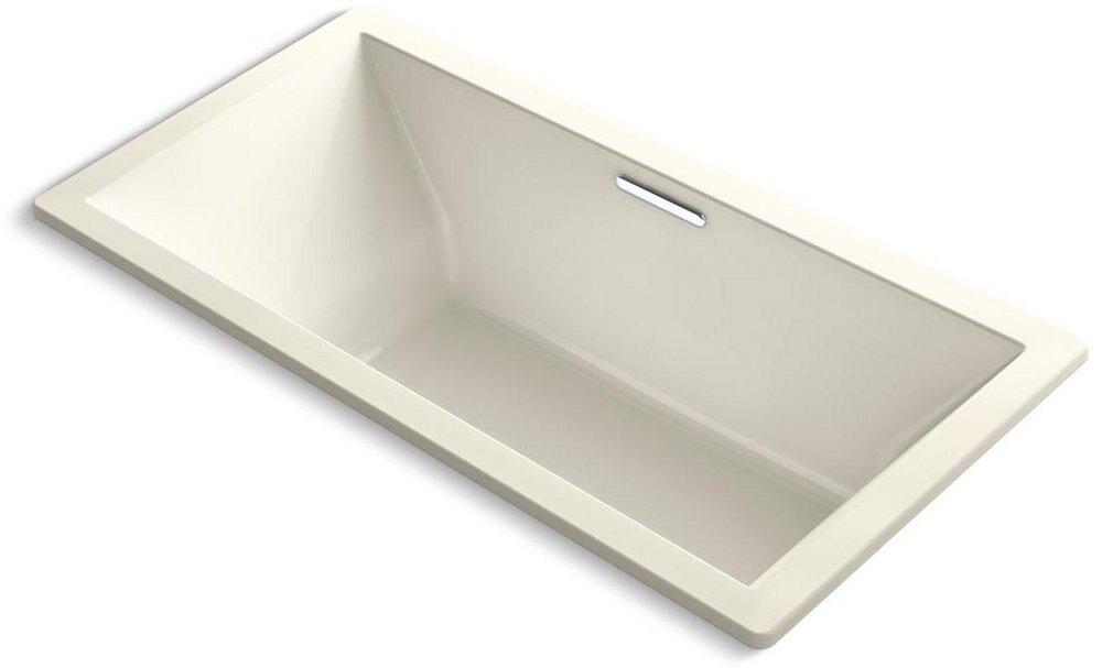 KOHLER Biscuit 72 x 36 in. Soaker Drop-In Bathtub Center Drain 