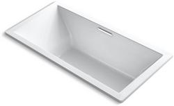 72 x 36 in. Soaker Drop-In Bathtub Center Drain in White