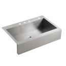 KOHLER Stainless Steel 35-3/4 x 24-5/16 in. 1 Hole Stainless Steel Single Bowl Drop-in Kitchen Sink 