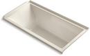 60 x 30 in. Drop-In Bathtub with Right Drain in Almond