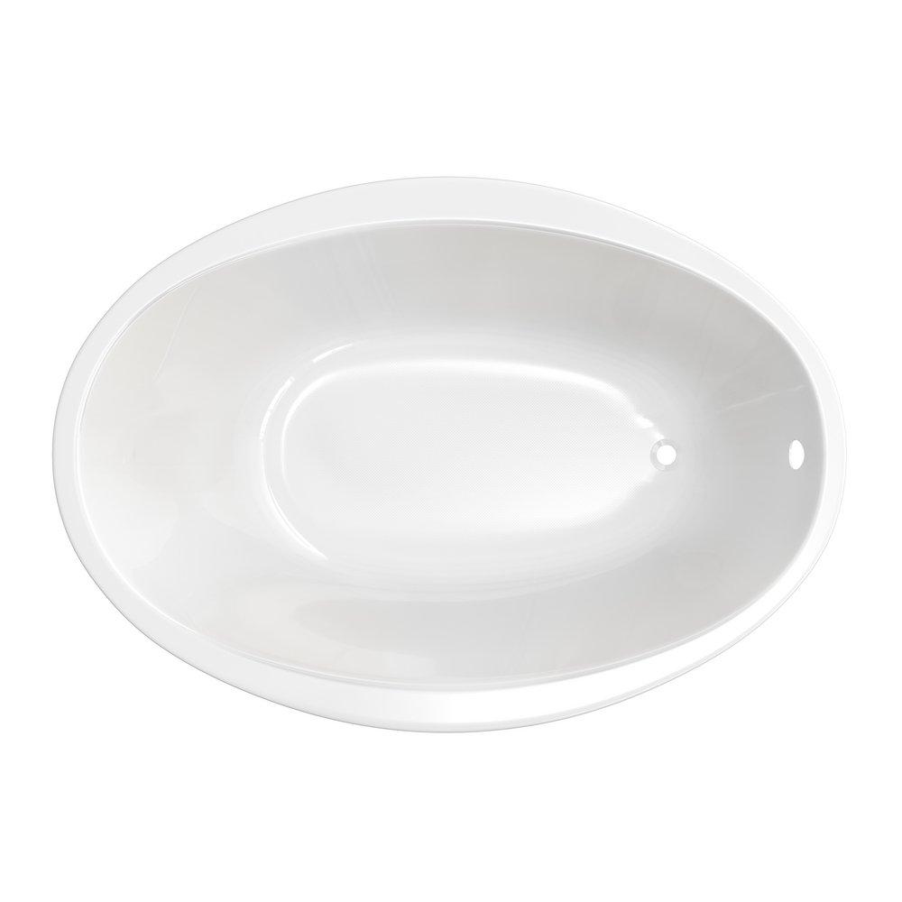 PROFLO&reg; White 58 x 38 in. Drop-In Bathtub with End Drain in White 