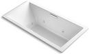 72 x 36 in. Whirlpool Drop-In Bathtub with Center Drain in White