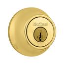Single Cylinder Deadbolt in Polished Brass with SmartKey Security