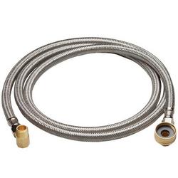 3/8 in. Compression x 3/8 in. Compression x 60 in. Braided Stainless Dishwasher Flexible Water Connector  (Female Thread Hose Elbow)