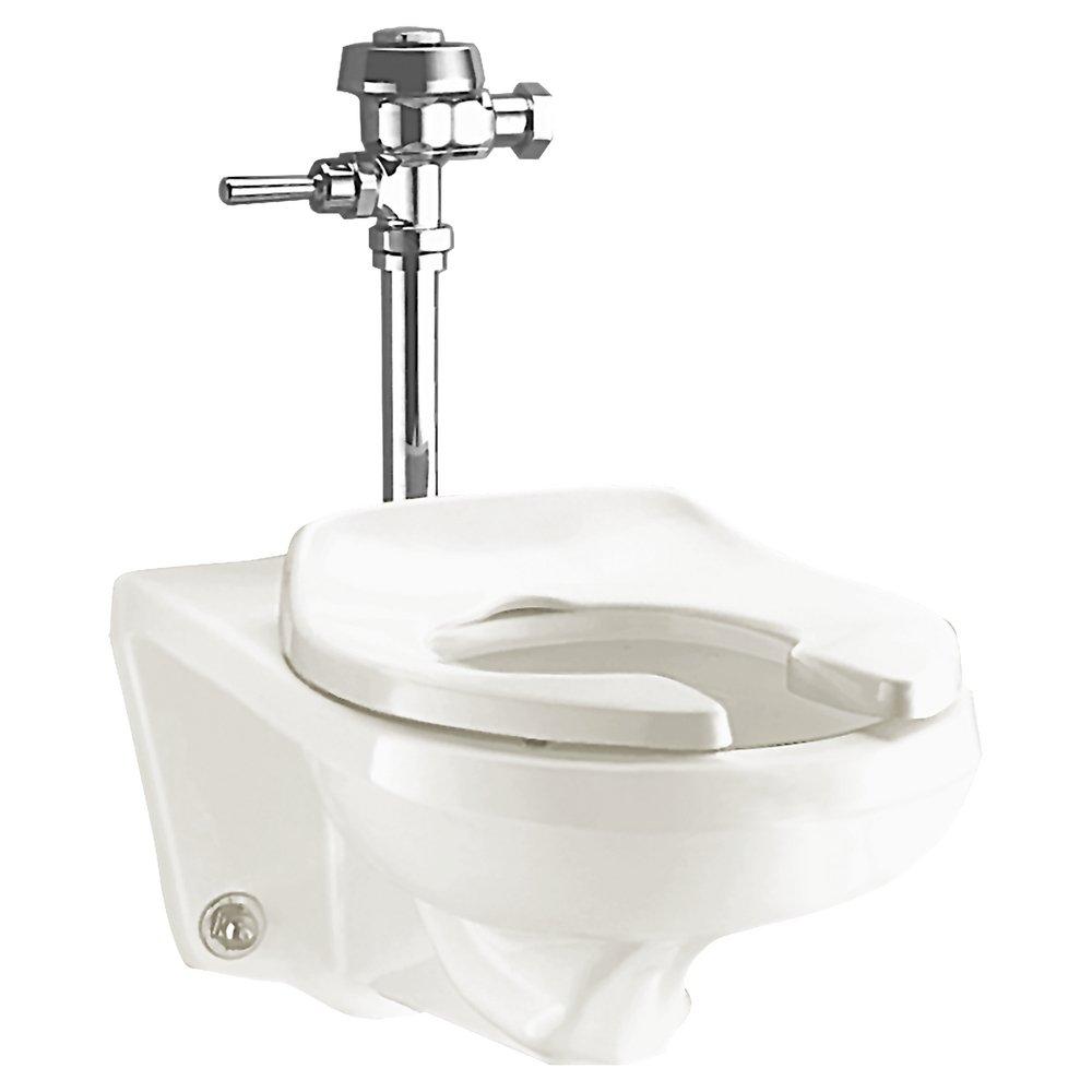 American Standard White Elongated Wall-Mount Toilet 