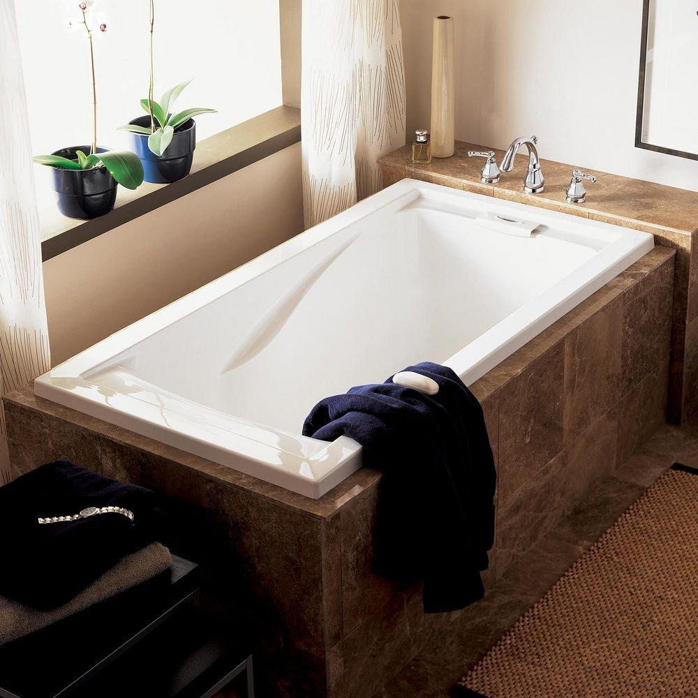 American Standard Bathing White 60 x 32 in. Soaker Drop-In Bathtub with Reversible Drain 