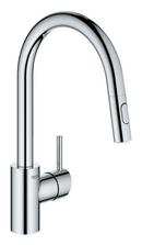 GROHE StarLight Chrome Single Handle Pull Down Kitchen Faucet with Two-Function Spray, EasyDock and SpeedClean Technology