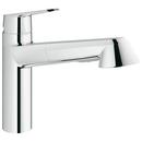 GROHE StarLight&reg; Chrome Single Handle Pull Out Kitchen Faucet 