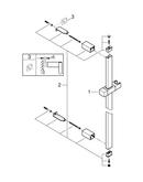 GROHE StarLight&reg; Polished Chrome Metal Swivel Hand Shower Holder 