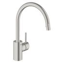 GROHE SuperSteel Infinity™ Single Handle Pull Down Kitchen Faucet with Two-Function Spray and EasyDock Technology 