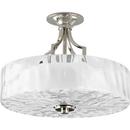 Progress Lighting Polished Nickel 2 Light 100W Semi Flush Mount Ceiling Fixture 