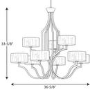 Progress Lighting Polished Nickel 36-5/8 in. 60W 9-Light Chandelier 