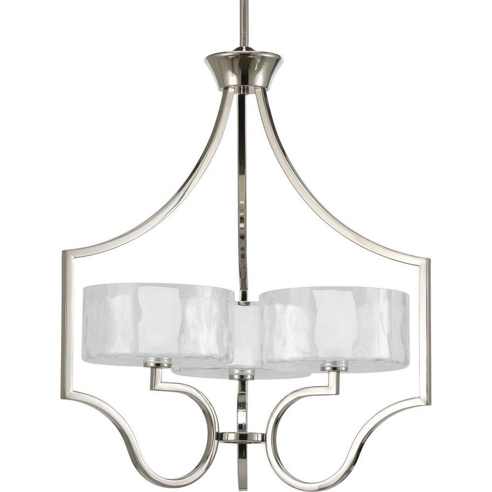 Progress Lighting Polished Nickel 60W 3-Light Candelabra E-12 Halogen Chandelier 