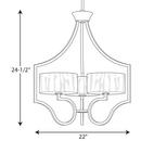 Progress Lighting Polished Nickel 60W 3-Light Candelabra E-12 Halogen Chandelier 