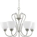 Progress Lighting Brushed Nickel 19-1/8 in. 100W 5-Light Medium E-26 Chandelier 