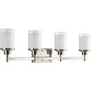 Progress Lighting Brushed Nickel 4-Light Bath Light 