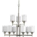 Progress Lighting Brushed Nickel 60W 9-Light Medium E-26 Base Incandescent Chandelier 