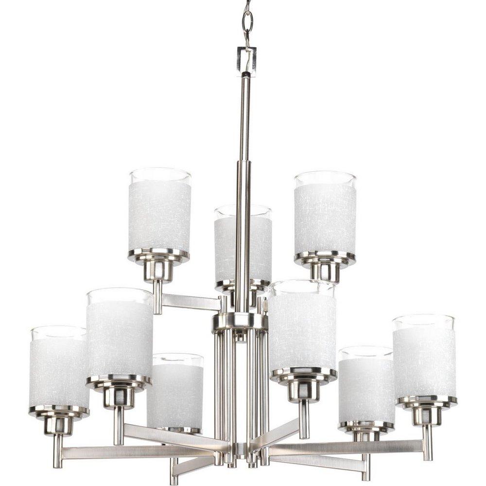 Progress Lighting Brushed Nickel 60W 9-Light Medium E-26 Base Incandescent Chandelier 