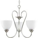 Progress Lighting Brushed Nickel 18 in. 100W 3-Light Medium Chandelier 