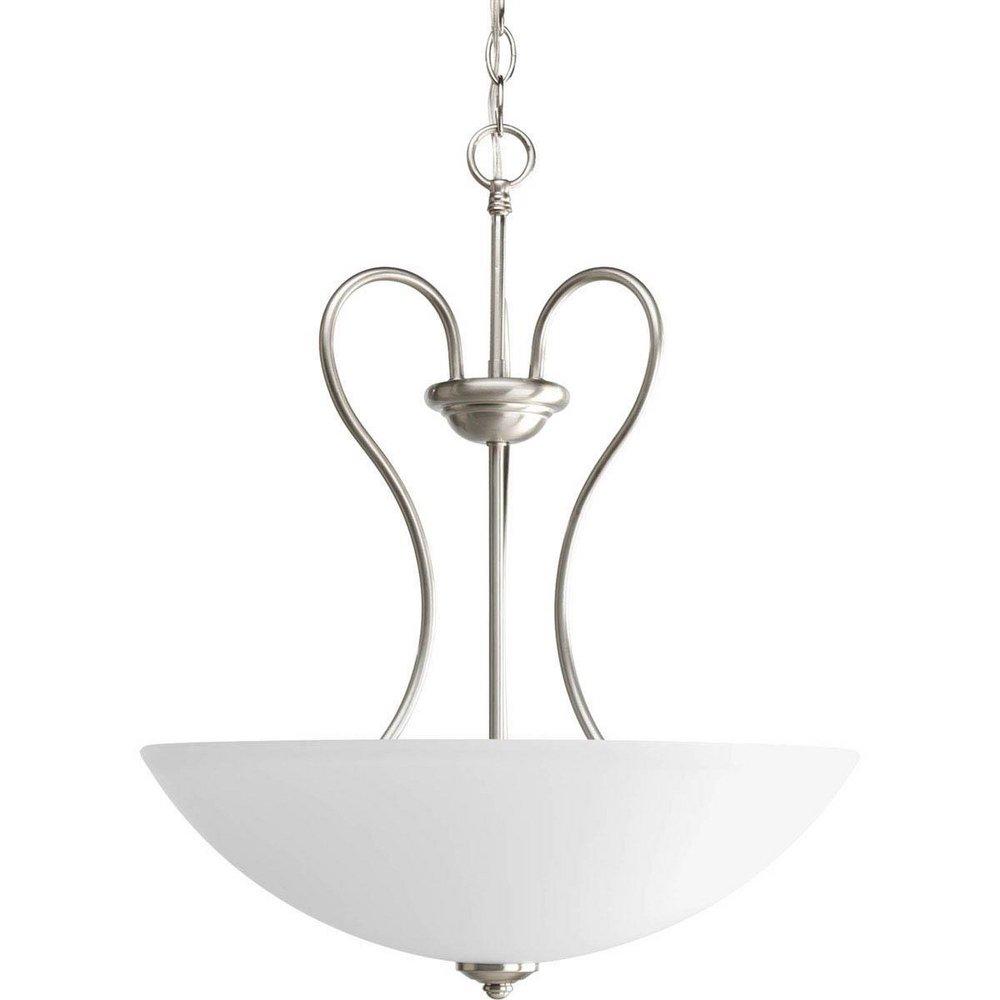 Progress Lighting Brushed Nickel 100 W 3-Light Medium Foyer Pendant 