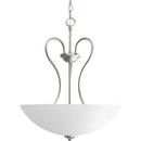 Progress Lighting Brushed Nickel 100 W 3-Light Medium Foyer Pendant 