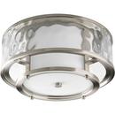 Progress Lighting Brushed Nickel 60W 2-Light 120V Medium Flushmount Ceiling Fixture 