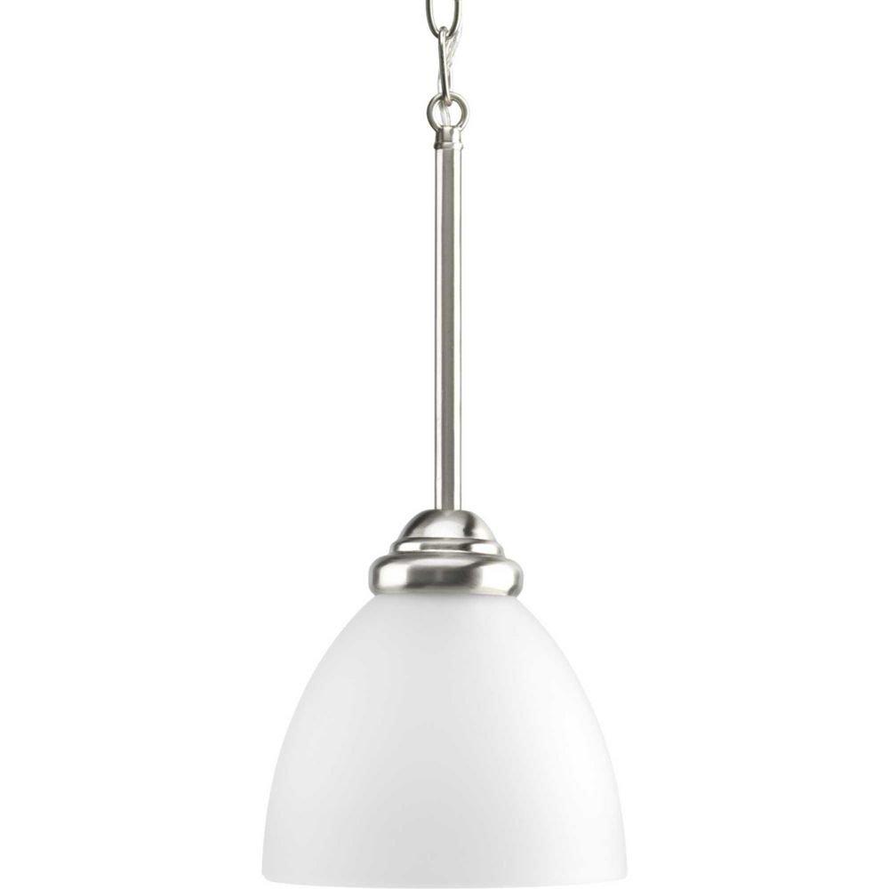 Progress Lighting Brushed Nickel 100W Medium Mini Pendant 