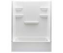 Aquatic White 60 x 31-1/4 in. Tub & Shower Unit with Right Drain 