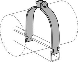 2-5/8 in. Copper Plated Steel Strut Pipe Clamp