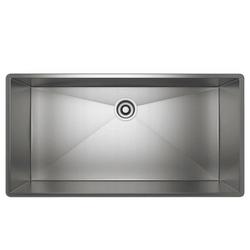 37-1/2 in. Dual Mount Stainless Steel Single Bowl Kitchen Sink in Brushed Stainless Steel