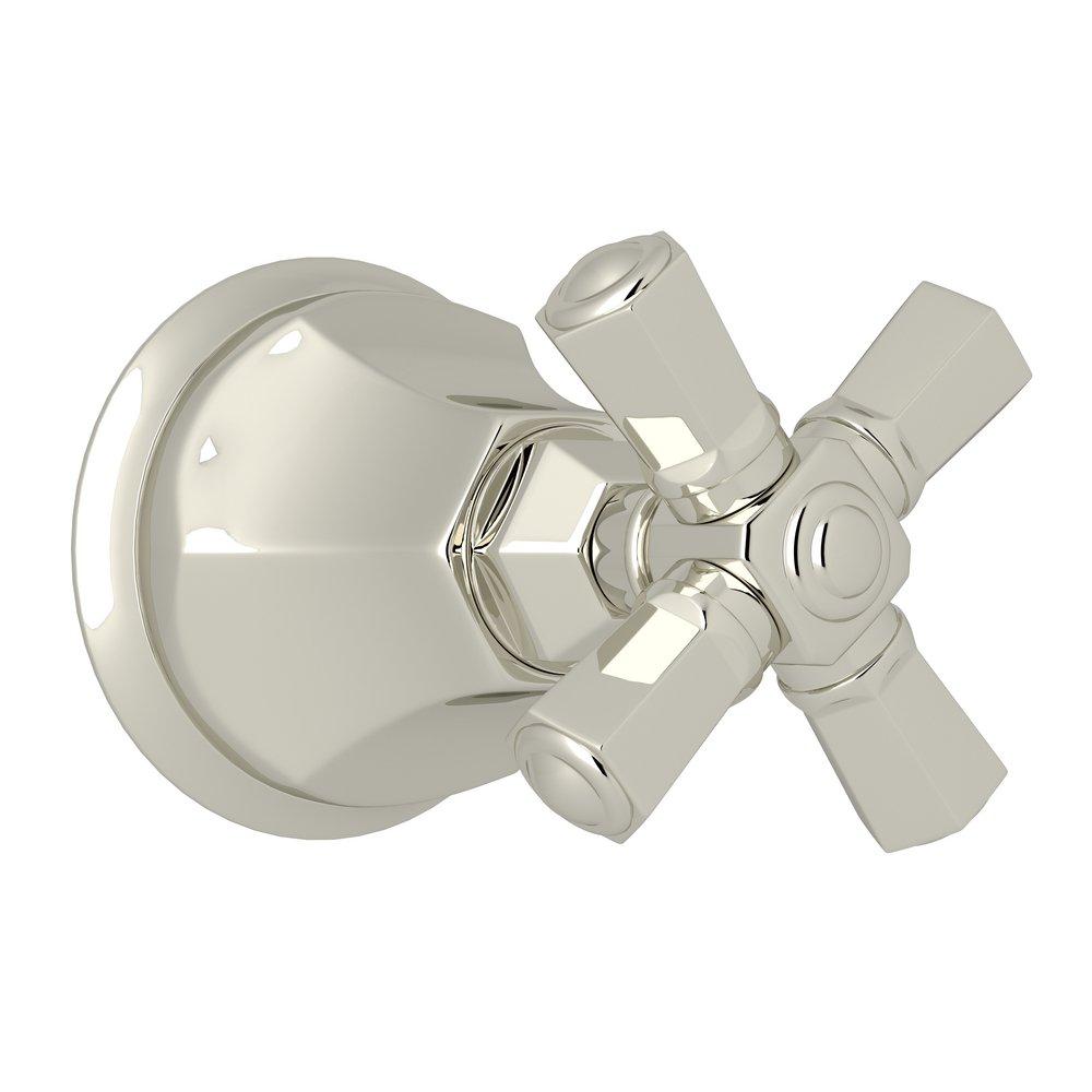 ROHL&reg; Polished Nickel Volume Control Valve Trim with Single Cross Handle 