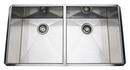 36-3/4 x 19-1/2 in. No Hole Stainless Steel Double Bowl Dual Mount Kitchen Sink in Brushed Stainless Steel