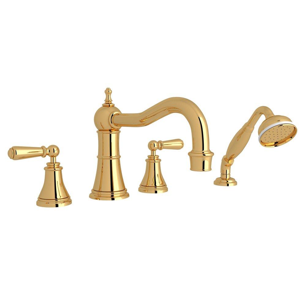 Perrin & Rowe&reg; English Gold Two Handle Roman Tub Faucet 