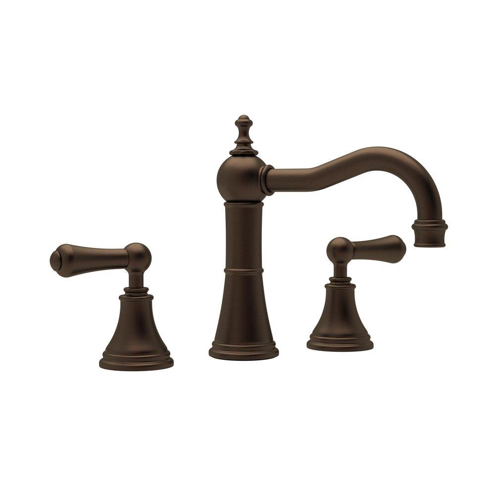 Perrin & Rowe English Bronze Two Handle Widespread Bathroom Sink Faucet 