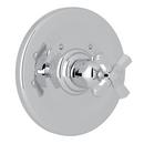 ROHL&reg; Polished Chrome Thermostatic Non-Volume Control Valve with Single Cross Handle 