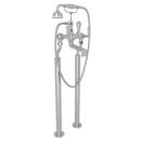 Perrin & Rowe&reg; Polished Chrome Three Handle Lever Floor Mount Filler 