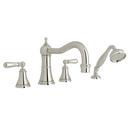 Perrin & Rowe Polished Nickel Two Handle Roman Tub Faucet 