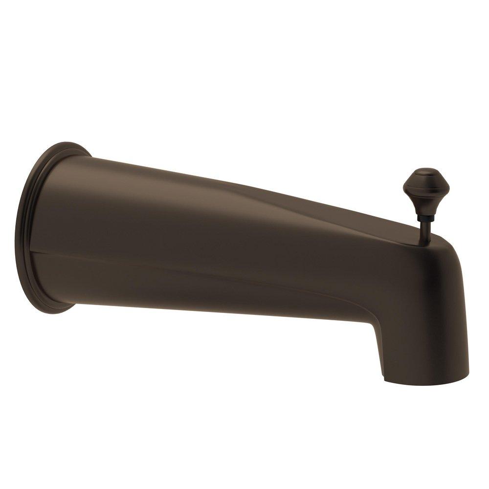 ROHL&reg; Tuscan Brass Wall Mount Tub Spout with Integrated Diverter and 6-3/4 in. Spout Reach 