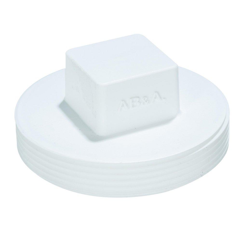 AB & A&trade; White Plastic Cleanout Plug 