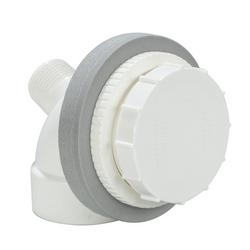 Plastic Toe-Tap Drain in Polished Chrome