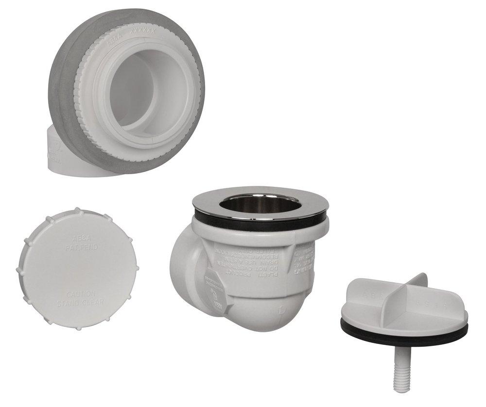 AB & A&trade; Satin Nickel Plastic Lift & Turn Drain 