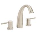 3-Hole Double Lever Handle Roman Tub Faucet in Brushed Nickel