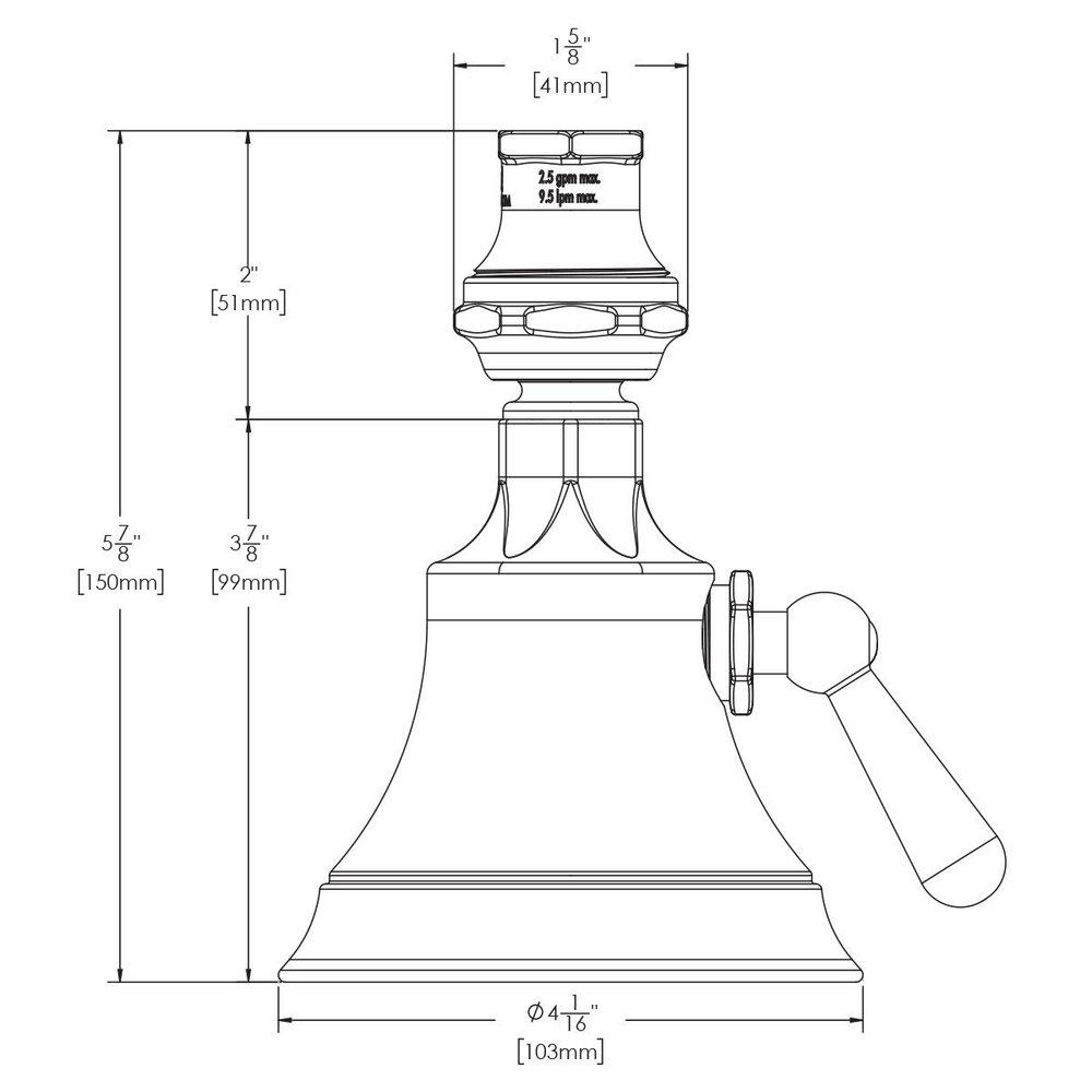 Speakman Polished Chrome Multi Function Flood, Full and Rain Showerhead 