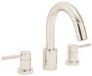 3-Hole Double Lever Handle Roman Tub Filler Faucet in Polished Nickel