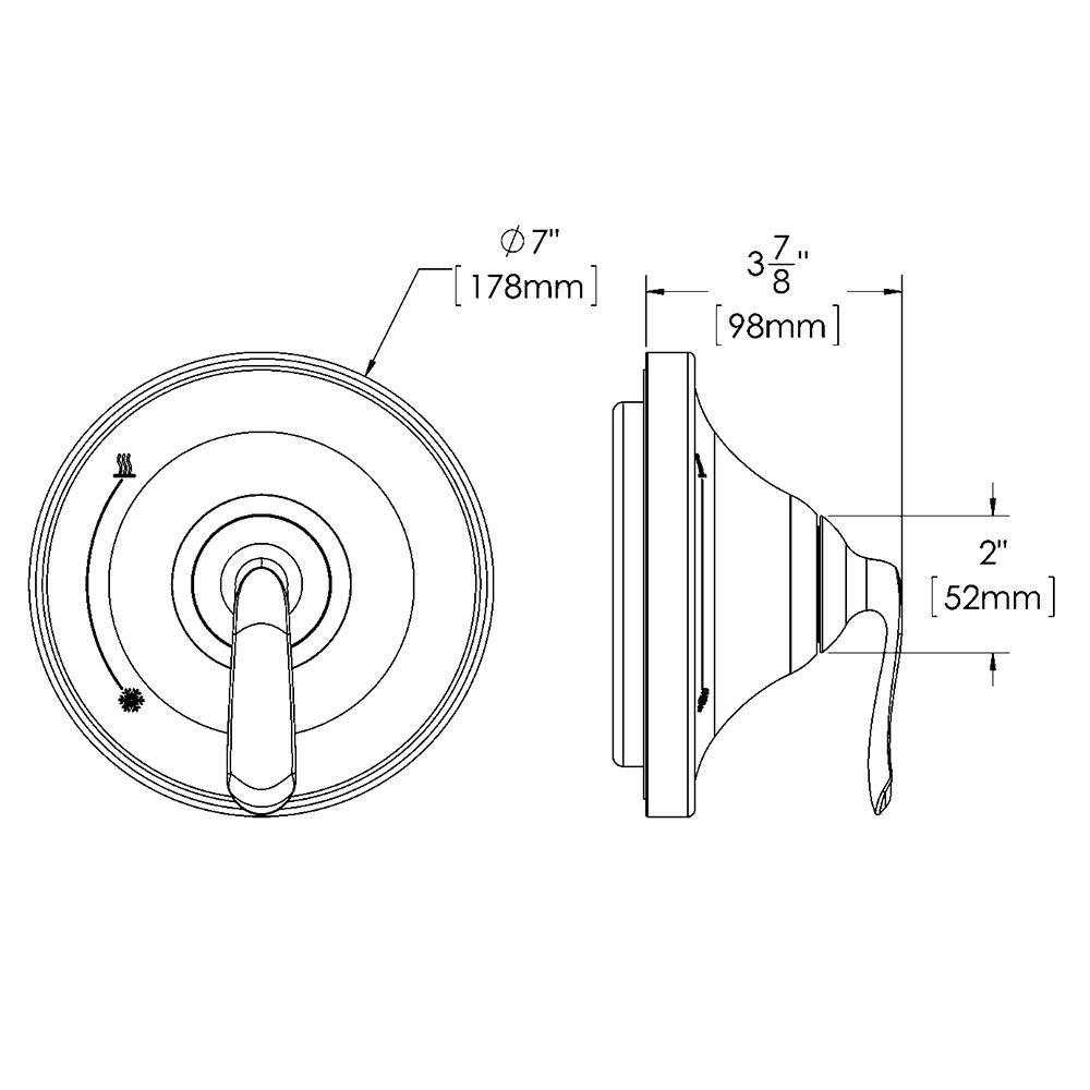 Speakman Polished Chrome Pressure Balancing Valve and Trim with Single Lever Handle 