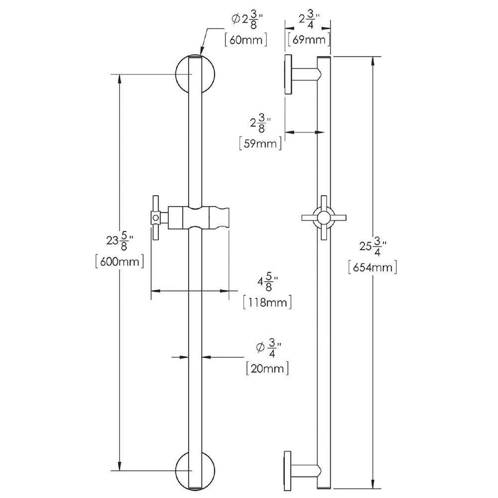 Speakman Brushed Nickel Shower Slide Bar 
