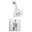 High Pressure Showerhead with Single Lever Handle and Shower Valve Combo Shower System in Polished Chrome