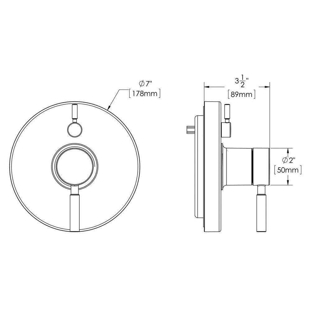 Speakman Brushed Nickel Two Handle Bathtub & Shower Faucet 