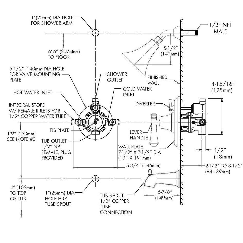 Speakman Polished Chrome 2.5 gpm Pressure Balancing Valve Shower 